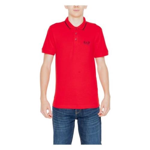 Emporio Armani EA7 Röd Knäppt Polotröja Red, Herr