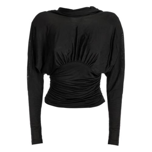 Saint Laurent Regular Fit T-shirt för varmt väder Black, Dam