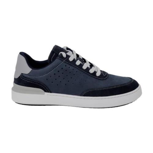 Clarks Sportiga Läder Snörskor Blue, Herr