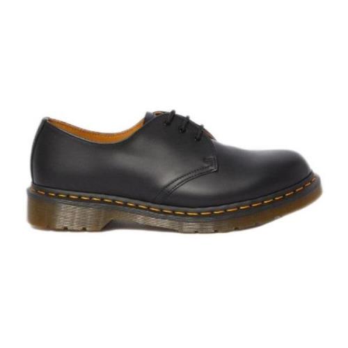 Dr. Martens Svarta Läder Slip On Skor Kvinnor Black, Dam