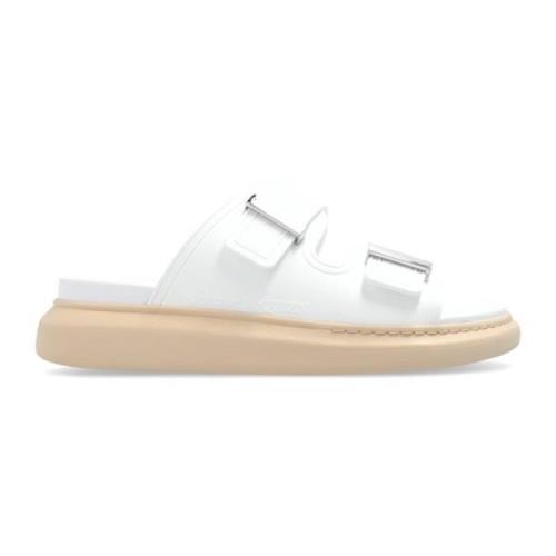 Alexander McQueen Slides med logotyp White, Dam