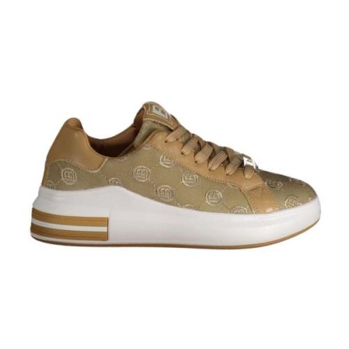 Laura Biagiotti Beige Sneakers med Broderad Logotyp för Kvinnor Beige,...