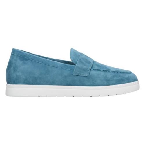 Estro Kvinnors Blå Loafers tillverkade av Äkta Velour Er00112672 Blue,...