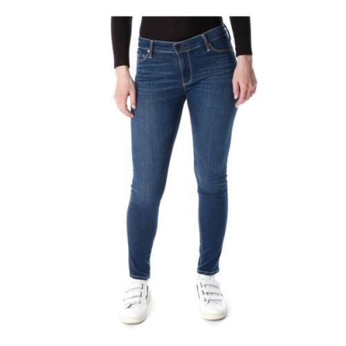 Adriano Goldschmied Ankle Skinny Fit Jeans med Fade och Moustache Deta...