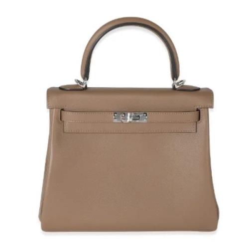 Hermès Vintage Pre-owned Laeder handvskor Beige, Dam