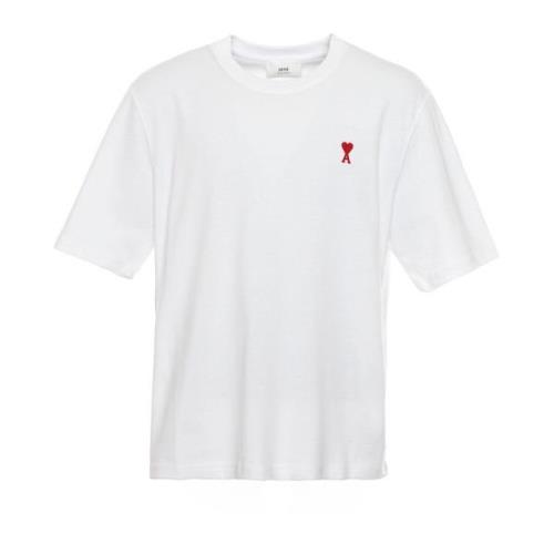 Ami Paris Röd Hjärta T-shirt White, Herr