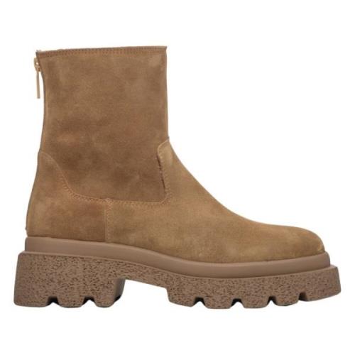 Estro Kvinnors Bruna Velour Ankelboots för Vintern Er00113955 Brown, D...