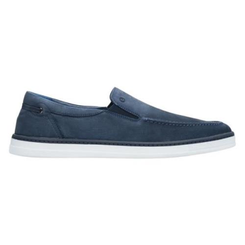 Estro Herr Blå Nubuck Loafers Er00112858 Blue, Herr