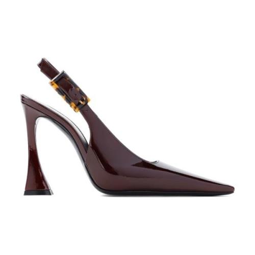 Saint Laurent Sevilla Pump i Stenbrun Brown, Dam