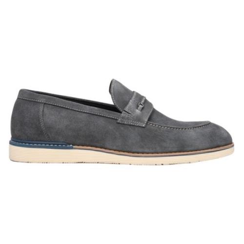 Estro Herr Grå Velour Slip-On Loafers Er00112589 Gray, Herr