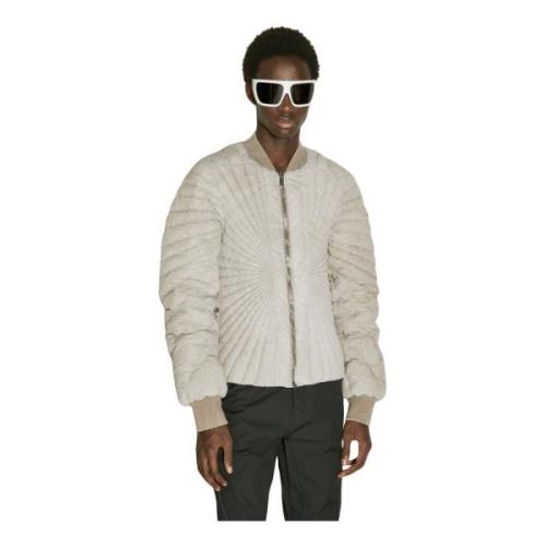 Moncler Quiltad Radiance Down Flight Jacket Beige, Herr