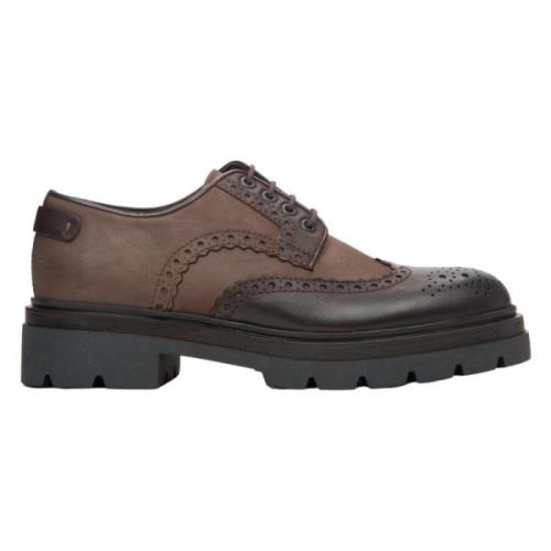 Estro Herr Brun Läder Brogues med Snörning Er00113793 Brown, Herr