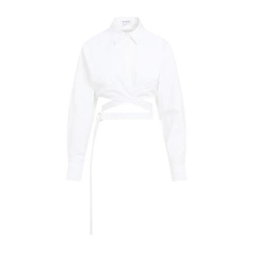 Alaïa Vit Crossed Skjorta White, Dam