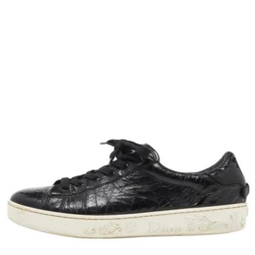 Dior Vintage Pre-owned Laeder sneakers Black, Dam