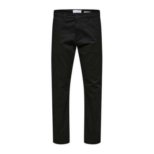 Selected Homme Cropped Trousers Black, Herr