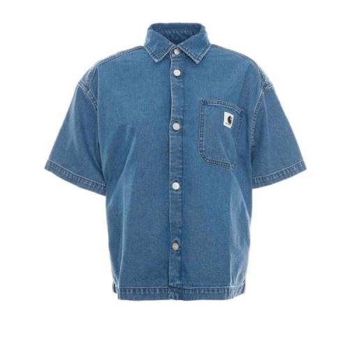 Carhartt Wip Denim Skjorta Lovilia Blue, Herr