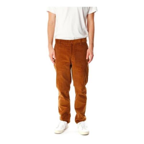 Nudie Jeans Straight Trousers Brown, Herr