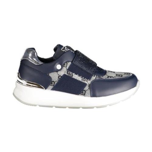 Laura Biagiotti Blå Elastiska Sneakers med Kontrastdetaljer Blue, Dam