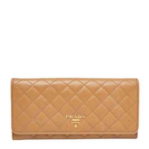 Prada Vintage Pre-owned Laeder plnbcker Brown, Dam