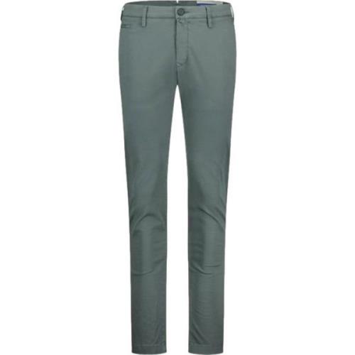 Jacob Cohën Grön Basalt Slim Chino Byxor Green, Herr