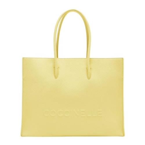 Coccinelle Maxi Logo Trendy Toteväska Yellow, Dam