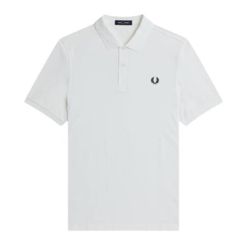 Fred Perry Klassisk Polo Skjorta med Broderi White, Herr