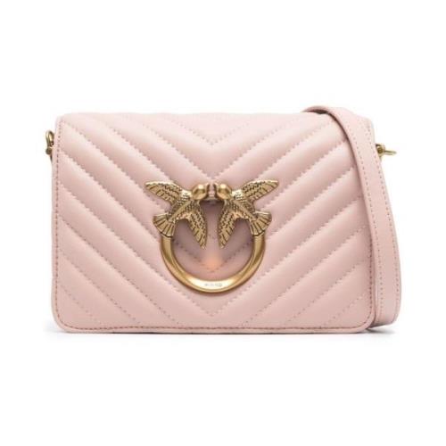 Pinko Lady Puff Classic Axelväska Ljusrosa Pink, Dam