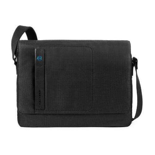 Piquadro Svart Messenger Handväska Aw20 Black, Herr