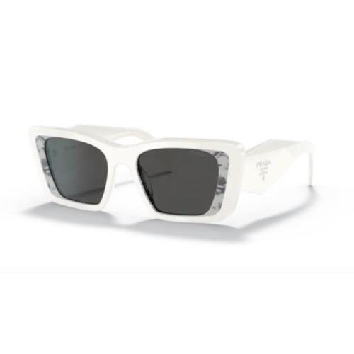 Prada Vit/Havana Svart Cat-Eye Solglasögon White, Unisex