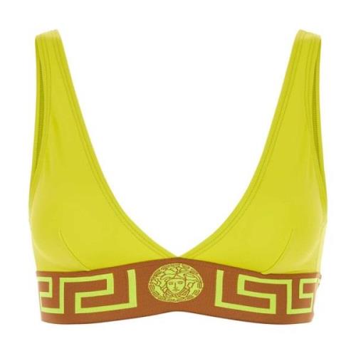 Versace Neon Gul Bikini Topp Yellow, Dam