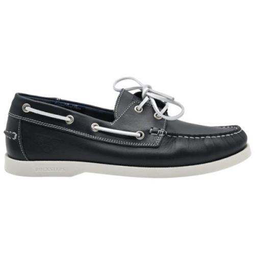 Docksteps Pro Sailing Low Leather Navy Sneakers Black, Herr