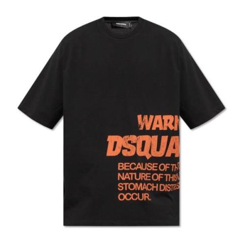 Dsquared2 T-shirt med logotyp Black, Herr