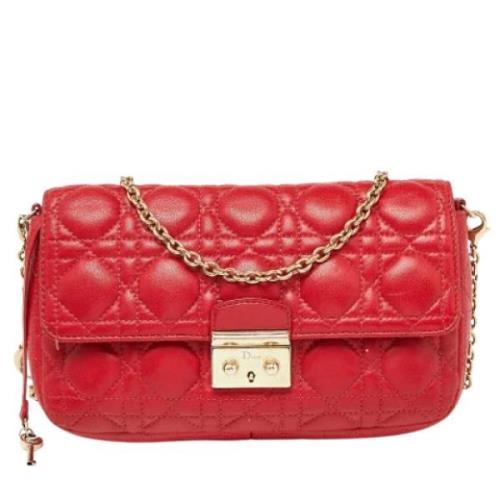 Dior Vintage Pre-owned Laeder kuvertvskor Red, Dam