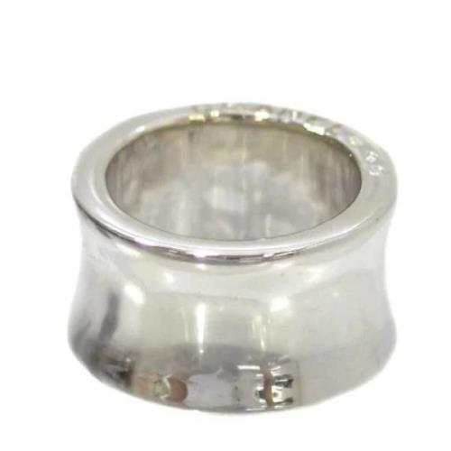 Chanel Vintage Pre-owned Silver ringar Gray, Dam