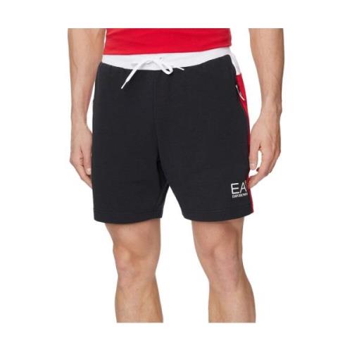 Emporio Armani EA7 Blå Shorts för Män Blue, Herr