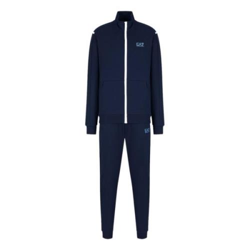 Emporio Armani EA7 Blått Essentiellt Bekvämt Tracksuit Set Blue, Herr