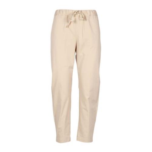 Semicouture Dragsko Bomullsbyxor Beige, Dam