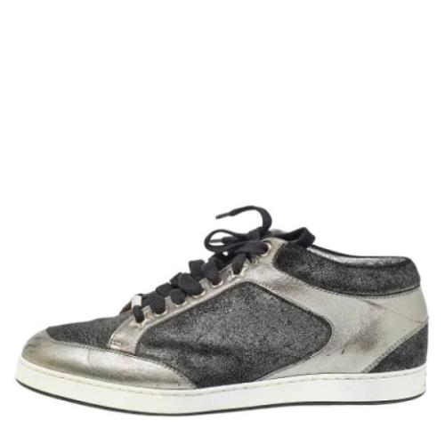 Jimmy Choo Pre-owned Pre-owned Laeder sneakers Gray, Dam