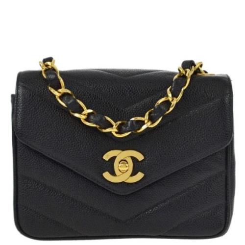 Chanel Vintage Pre-owned Laeder chanel-vskor Black, Dam