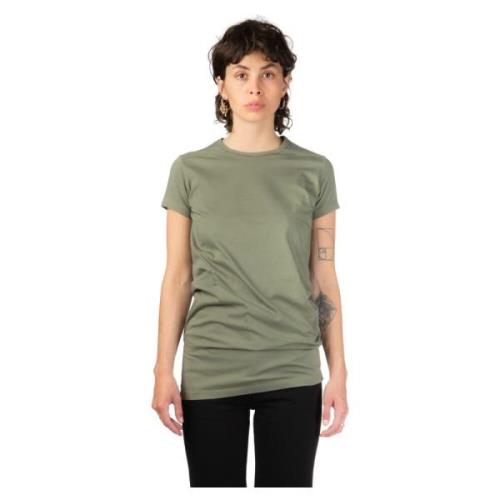 Rick Owens Grön Bomull T-shirt Basic Level Green, Dam