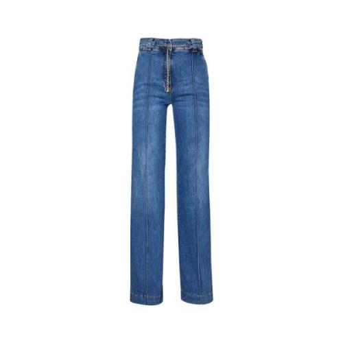 Liu Jo Svarta Denim Jeans Trendy Casual Chic Blue, Dam