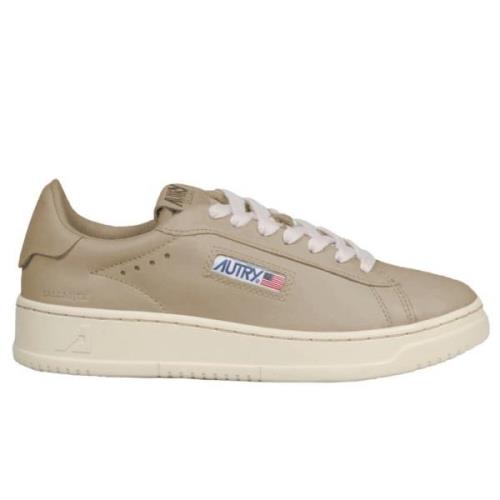 Autry Vintage Beige Läder Sneakers Beige, Herr