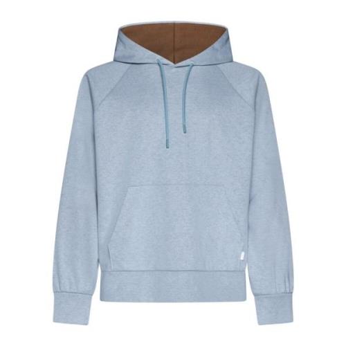 Lardini Blå Mélange Hoodie Blue, Herr