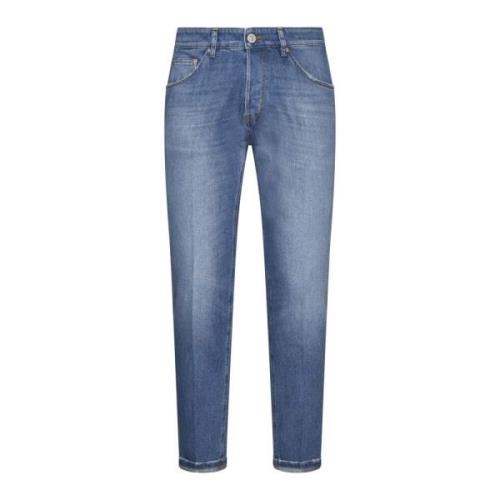 PT Torino Blå Denim Jeans med Distressed Effekt Blue, Herr