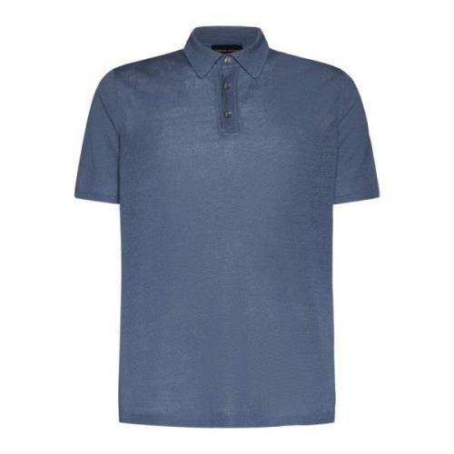 Roberto Collina Denim T-shirts och Polos Blue, Herr