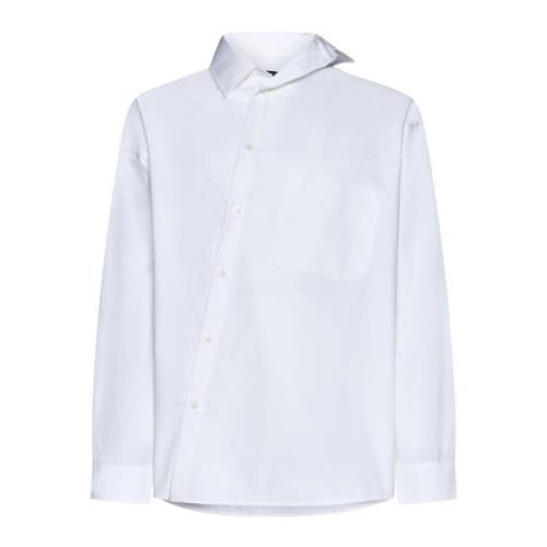 Jacquemus Klassisk Vit Poplin Skjorta White, Herr