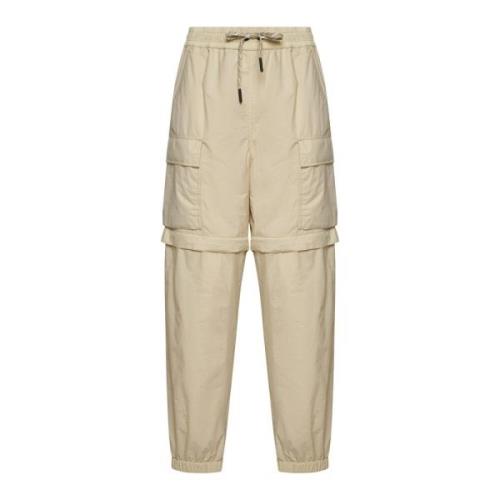 Moncler Cargo Stil Vita Byxor Beige, Dam