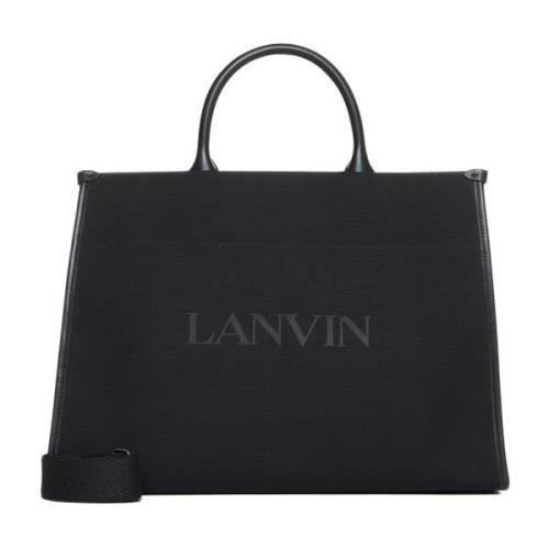 Lanvin Svart Curb Sneakers Väska Black, Herr