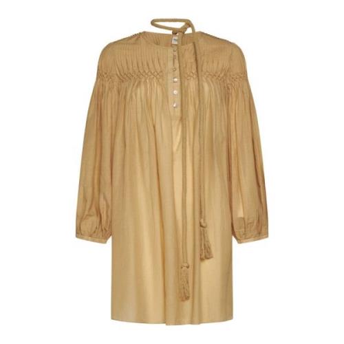 Isabel Marant Étoile Eleganta Klänningar för Kvinnor Beige, Dam