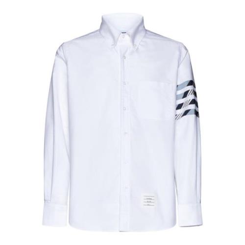 Thom Browne 4-Bar Stripe Bomullsskjorta White, Herr